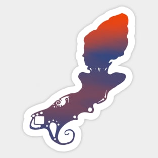 Victorian Mersquid Sticker